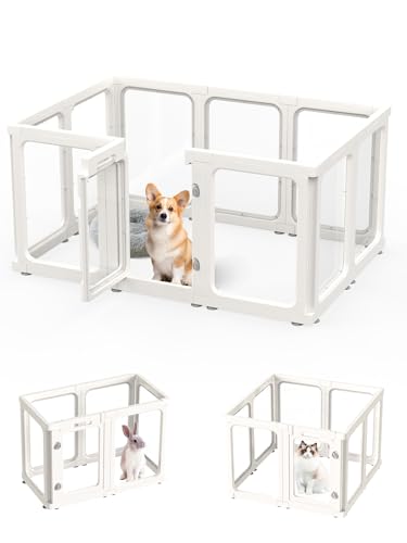 Hunde-Laufstall, transparenter Acryl-Kunststoff, Welpenlaufstall für den Innenbereich, Haustiergehege für Welpen, Katzen, Kaninchen, transparent, einfach zu montieren, faltbare Wurfbox für Hunde, Hunde-Laufstall, transparenter Acryl-Kunststoff, Welpenlaufstall für den Innenbereich, Haustiergehege für Welpen, Katzen, Kaninchen, transparent, einfach zu montieren, faltbare Wurfbox für Hunde, von Pourvotre
