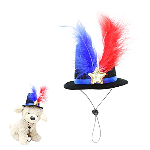 4. Juli Hund Hut | Memorial Day Hut Stirnband Kostüm für Hunde und Katzen,Rot-Weiß-Blau Patriotisches Partykostüm mit verstellbarem Riemen für Haustiere Povanjer von Povanjer