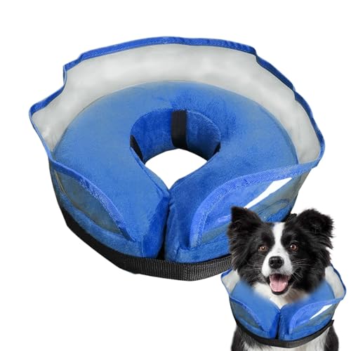 Alternative zum Hundekegel, aufblasbarer Hundekegel – Kegelhalsband für Hunde mit weicher Polsterung – weiches konisches Halsband für Hunde, aufblasbares Halsband, um Tiere vor von Povanjer