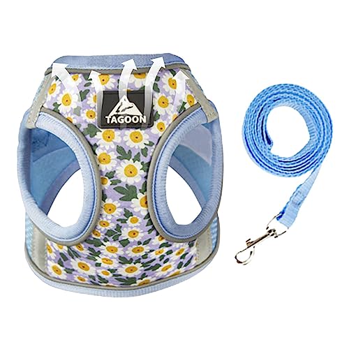 Brustgurt für Katzen - Reiseleine für kleine Welpen - Kitten Harness Travel Style atmungsaktive Sommerweste mit reflektierendem Streifen für Povanjer von Povanjer