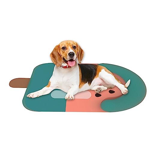 Eismatte für Haustiere, Cute Popsicle Shape Cool Pad Dog Sleeping Bed mit Kissen, Kühlkissen Waschbar für Hundebett, Kühlkissen Eismatte für Haustiere, Cute Popsicle Shape Cool Pad Dog Sleeping Bed mit Kissen, Kühlkissen Waschbar für Hundebett, Kühlkissen von Povanjer