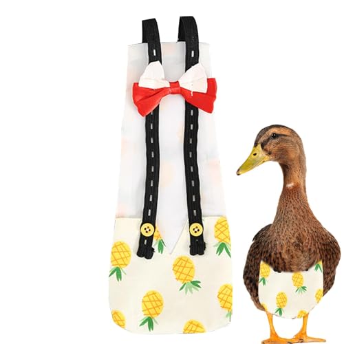 Entenwindeln, Hühnerwindeln - Geflügelwindeln für Haustiere - Waschbare Hühnerwindeln für Haustiere, verstellbare Entenwindelkleidung mit Fliege für Geflügel Entenwindeln, Hühnerwindeln - Geflügelwindeln für Haustiere - Waschbare Hühnerwindeln für Haustiere, verstellbare Entenwindelkleidung mit Fliege für Geflügel von Povanjer
