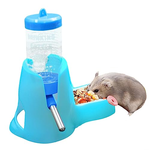 Hamster Futterspender Wasserflasche für Hamster Futterspender Stabile Fallschutz Futterspender Anti-Rutsch Haustier Liefert für Zoohandlung, Maus, von Povanjer