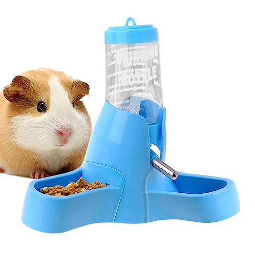 Hamster Wasserflasche | Automatischer Hamster Futter und Wasser Spender,Haustier Zubehör 80 ml Hamster Wasserflasche Trinker von Povanjer