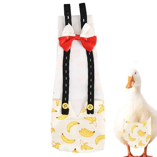 Hühnerwindeln für Hühner, Entenwindeln für Enten,Haustier-Hühnerwindel - Waschbare Hühnerwindeln für Haustiere, verstellbare Entenwindelkleidung mit Fliege für Geflügel Hühnerwindeln für Hühner, Entenwindeln für Enten,Haustier-Hühnerwindel - Waschbare Hühnerwindeln für Haustiere, verstellbare Entenwindelkleidung mit Fliege für Geflügel von Povanjer