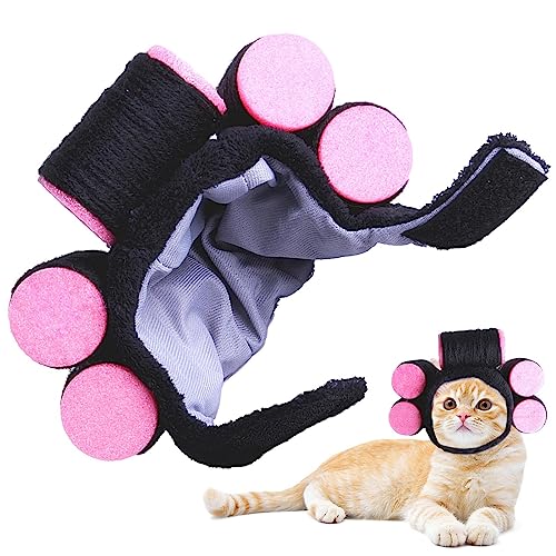 Hund Haar Perücke | Haustier Perücke Lockiges Haar Headwear - Einstellbare Hund Hüte Cosplay Hund Perücke Mit Katze Hut Für Party Liefert von Povanjer