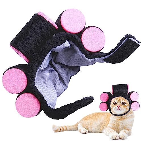 Hund Haar Perücke | Haustier Perücke Lockiges Haar Headwear - Einstellbare Hund Hüte Cosplay Hund Perücke Mit Katze Hut Für Liefert von Povanjer