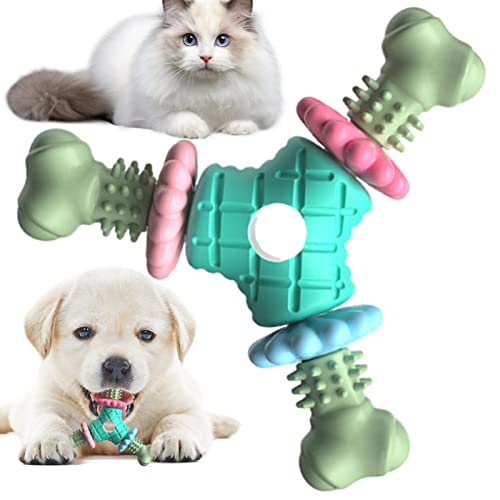 Hundekauspielzeug für Welpen,TPR Rubber Petal Bone Shape Unzerstörbares Hundespielzeug - Zahnreinigung und Zahnfleischmassage, Robustes Hundespielzeug für kleine und mittelgroße Hunde von Povanjer