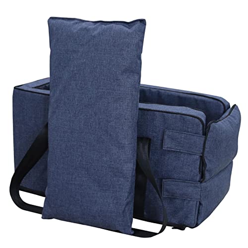 Hundekonsole Autositz Pet Booster, Puppy Travel Car Carrier Bed auf der Armlehne Auto | Reisetasche, weiche und waschbare Reisetaschen für Hunde, Katzen oder andere kleine von Povanjer