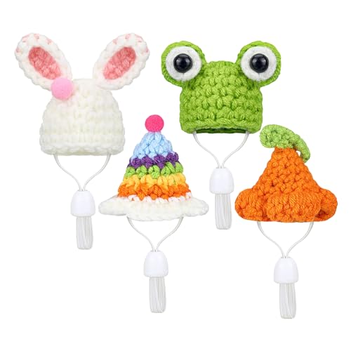 Hut für kleine Tiere, Frosch, Hase, Regenbogen-Karotte, niedlicher Haustierhut, Partykleidung, Kostüm-Zubehör für kleine Tiere, Reptilien, Vögel, Zuckergleiter Hut für kleine Tiere, Frosch, Hase, Regenbogen-Karotte, niedlicher Haustierhut, Partykleidung, Kostüm-Zubehör für kleine Tiere, Reptilien, Vögel, Zuckergleiter von Povanjer