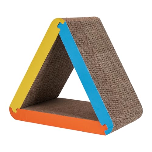 Katzenkratzbrett, Dreieck Katzenkratzer, Reversible Karton Kätzchen Kratzbrett Wellpappe Kratzmatte für Kätzchen Katzenkratzbrett, Dreieck Katzenkratzer, Reversible Karton Kätzchen Kratzbrett Wellpappe Kratzmatte für Kätzchen von Povanjer