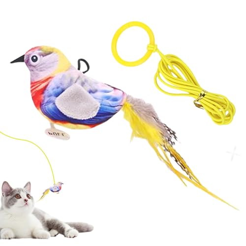 Katzenspielzeug, interaktiv, niedlicher Teaser in Vogelform, Zwitscher-Spielzeug für Haustiere, Katzen, Kätzchen, Kleintiere, Kauspielzeug für Katzen, zum Erkunden, Spielen, Training Katzenspielzeug, interaktiv, niedlicher Teaser in Vogelform, Zwitscher-Spielzeug für Haustiere, Katzen, Kätzchen, Kleintiere, Kauspielzeug für Katzen, zum Erkunden, Spielen, Training von Povanjer