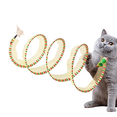 Katzenspielzeug für Indoor-Katzen | Tunnel Spielzeug für Haustiere für interaktiven Spaß | Katzenspielzeug gefaltete Tunnel Katzenspielzeug Interaktives Tunnelspielzeug von Povanjer