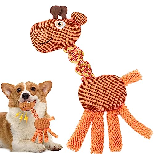 Kauspielzeug für Hund,Quietschendes Tier Cartoon Spielzeug niedlichen Knoten schützende Plüschpuppe - Sicheres und harmloses Kauspielzeug für von Povanjer