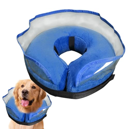 Kegel für Hunde, Alternative zum Kegel für Hunde – Kegelhalsband für Hunde mit weicher Polsterung | Weiches konisches Halsband für Hunde, aufblasbares Halsband, um zu verhindern, dass Tiere die von Povanjer