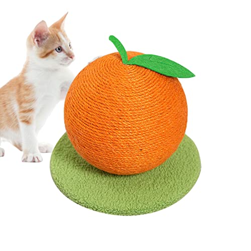 Kratzbaum für Katzen | Katzenkratzbaum in Fruchtform für Indoor-Katzen, 10 Zoll Katzenkratzbaum für erwachsene Katzen und Kätzchen, moderner Kratzbaum aus Natursisal für von Povanjer