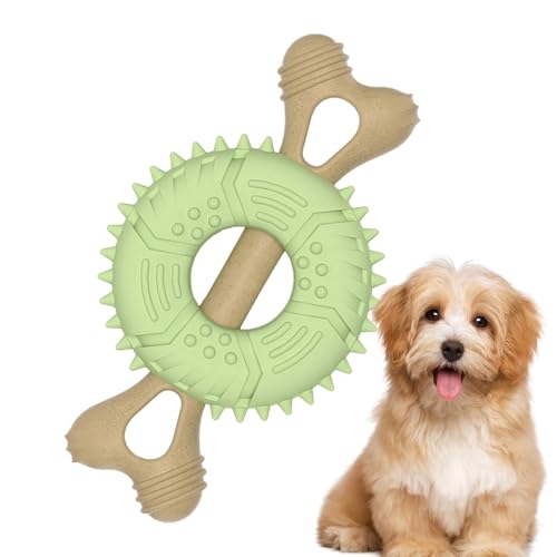 Povanjer Beißspielzeug für Welpen aus Knochen, Kauspielzeug für Hunde, Kauspielzeug für Hunde mit Knochenzahnbürste | Hartes Spielzeug für Hunde, Kauspielzeug, Kauzahnbürste, Stock von Povanjer