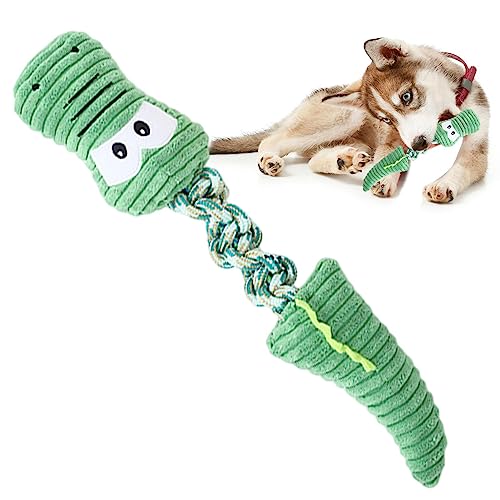 Povanjer Hund Kauen Spielzeug,Quietschende Spielzeug Cartoon Tier Nette Knoten Schutz Plüsch Puppe Spielzeug | Haustier Zubehör Spielzeug von Povanjer
