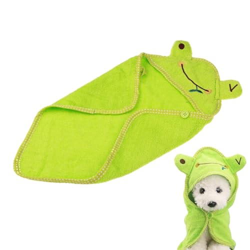 Povanjer Hunde-Trockentuch, schnell trocknender Hundemantel, Kapuzenpullover, Mikrofaser, leicht, super saugfähig, weiches Badetuch für Hunde und Katzen zum Trocknen von Hunden von Povanjer