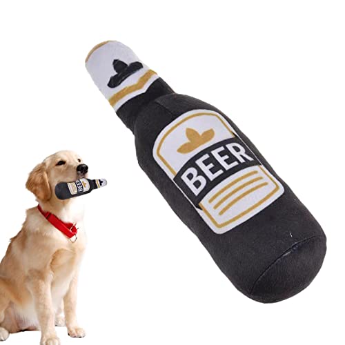 Hundespielzeug mit Quietschelement, Weinflasche, quietschendes Hundespielzeug – Stuffless Quietscher, Kauspielzeug, lustiges süßes Hundespielzeug für kleine, mittelgroße und große Hunde Hundespielzeug mit Quietschelement, Weinflasche, quietschendes Hundespielzeug – Stuffless Quietscher, Kauspielzeug, lustiges süßes Hundespielzeug für kleine, mittelgroße und große Hunde von Povanjer