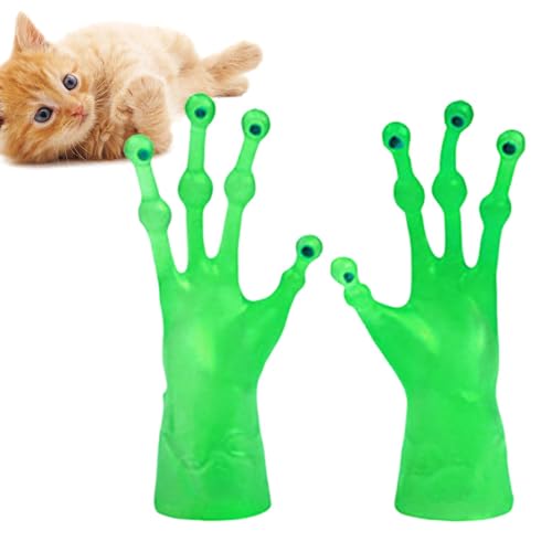 Povanjer Kleine menschliche Hände für Katzen, interaktive kleine Hände, dekorativ für Katzenpfoten, niedliche Gag-Witz-Requisiten, dehnbare Puppe für Katzenmassage für Bühnenauftritte, Halloween Povanjer Kleine menschliche Hände für Katzen, interaktive kleine Hände, dekorativ für Katzenpfoten, niedliche Gag-Witz-Requisiten, dehnbare Puppe für Katzenmassage für Bühnenauftritte, Halloween von Povanjer