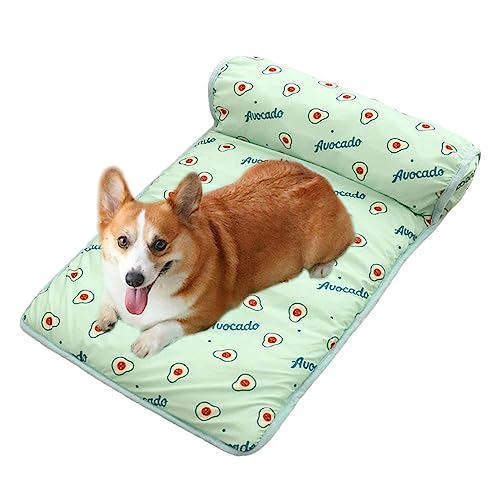 Kühlendes Hundebett - Niedliches Kühlkissen für Haustiere - Kühlende Eismatte für Hunde und Hundebett mit Buntem Druck und Kissen Kühlendes Hundebett - Niedliches Kühlkissen für Haustiere - Kühlende Eismatte für Hunde und Hundebett mit Buntem Druck und Kissen von Povanjer