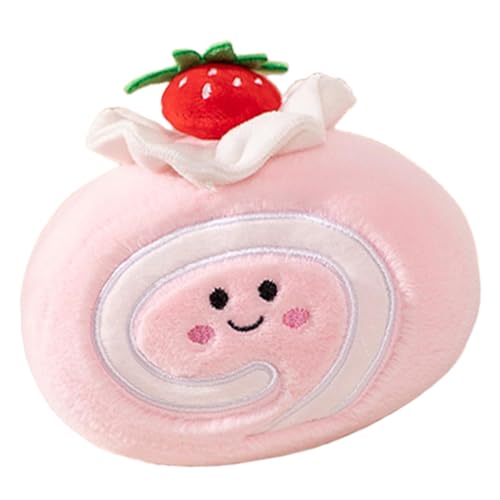 Plüsch-Kuchenspielzeug, Lebensmittel-Plüschspielzeug | Erdbeerkuchen – Plüschtier für Kuchen aus Plüsch, niedliche Plüschtiere in Tortenrolle Plüsch-Kuchenspielzeug, Lebensmittel-Plüschspielzeug | Erdbeerkuchen – Plüschtier für Kuchen aus Plüsch, niedliche Plüschtiere in Tortenrolle von Povanjer