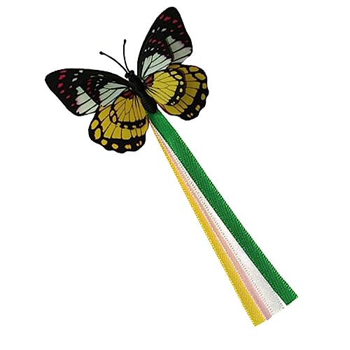 Povanjer Schmetterling Katze Spielzeug Ersatz | Flutter Schmetterling Chaser Cat Toy Stick Teaser Wand Ersatz - Ersatz Flutter Schmetterling Chaser Realistische und lustige Zubehör von Povanjer