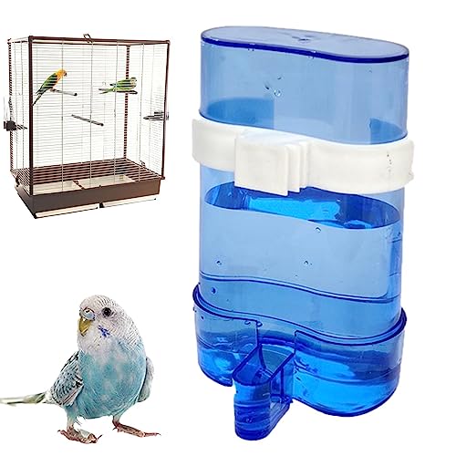 Povanjer Vogelfutterstation – Wasserschale für Vögel, transparent, wasserdicht, automatisch, sicher, harmlos, für Sittiche, Nymphensittiche von Povanjer