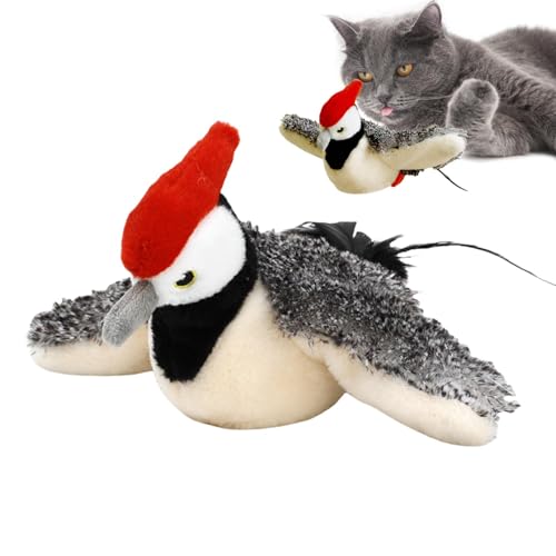 Povanjer Vogelspielzeug für Katzen, Schlagendes Vogelspielzeug für Katzen, Spielzeug für Kätzchen, aktiviert durch Klappe, Spielzeug für Katzen und Vogel | Plüschspieß wiederaufladbar mit Ton Povanjer Vogelspielzeug für Katzen, Schlagendes Vogelspielzeug für Katzen, Spielzeug für Kätzchen, aktiviert durch Klappe, Spielzeug für Katzen und Vogel | Plüschspieß wiederaufladbar mit Ton von Povanjer