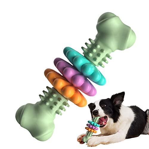 Povanjer Zahnbürste Kauspielzeug für Hunde,TPR-Gummi Stachelknochen Form Unzerstörbares Hundespielzeug - Natürliches TRP Interaktives Hundespielzeug in Hundeknochenform, Kauspielzeug für zahnende von Povanjer