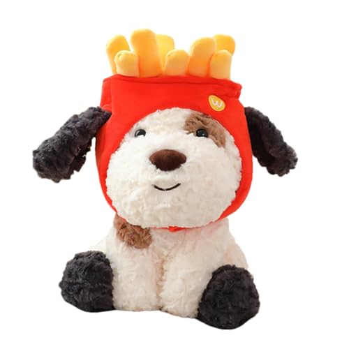 Realistische Plüschtiere für Hunde, Plüschtiere für Hunde – Pommes Hut aus Plüsch für Hunde aus Plüsch | Das Plüschtier Vivid Expressions für Mädchen von Povanjer
