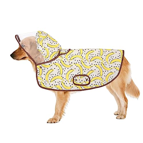 Regenmantel für Hunde, aus Polyester mit transparenter Kapuze, Regenjacke für Hunde, Katzen, Welpen, Tiere von Povanjer