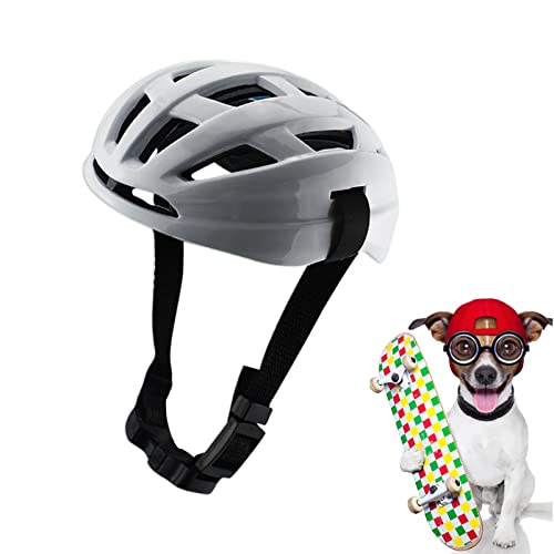 Schutzhelme für Hunde | Schutzhelmhelme für Motorräder - Haustierhelme mit atmungsaktivem, verstellbarem Belüftungsloch-Lichtband für das Motorradfahren auf dem Fahrrad Cosplay Povanjer von Povanjer