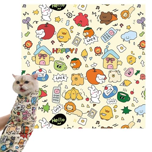 Selbstklebendes Katzenwickeltuch, Katzenpflegetuch - Selbstklebendes Wickeltuch für Katzen | Multifunktionales, selbsthaftendes Katzenwickeltuch für Haustiere zum Schneiden von Nägeln und zum Selbstklebendes Katzenwickeltuch, Katzenpflegetuch - Selbstklebendes Wickeltuch für Katzen | Multifunktionales, selbsthaftendes Katzenwickeltuch für Haustiere zum Schneiden von Nägeln und zum von Povanjer