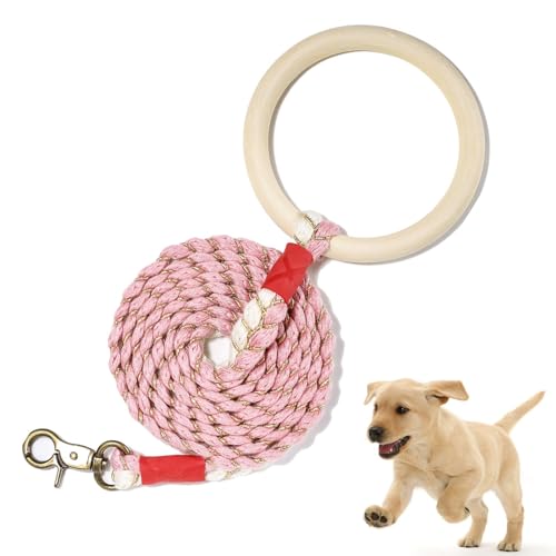 Strapazierfähige Hundeleine, 152 cm, Welpenseil mit Holzgriff, dicke Hundeleinen, verstellbare Welpen-Trainingsleinen für alle Arten von Hunden Strapazierfähige Hundeleine, 152 cm, Welpenseil mit Holzgriff, dicke Hundeleinen, verstellbare Welpen-Trainingsleinen für alle Arten von Hunden von Povanjer