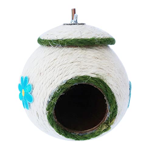 Vogel-Kokosnuss, handgewebtes Papageien-Kokosnuss-Hausbett | Anti-Biss-Vogelnest Haus Bett für Vogel, Papageien, Wellensittiche, Sittiche, Lovebird, Kanarienvögel, Finken Vogel-Kokosnuss, handgewebtes Papageien-Kokosnuss-Hausbett | Anti-Biss-Vogelnest Haus Bett für Vogel, Papageien, Wellensittiche, Sittiche, Lovebird, Kanarienvögel, Finken von Povanjer