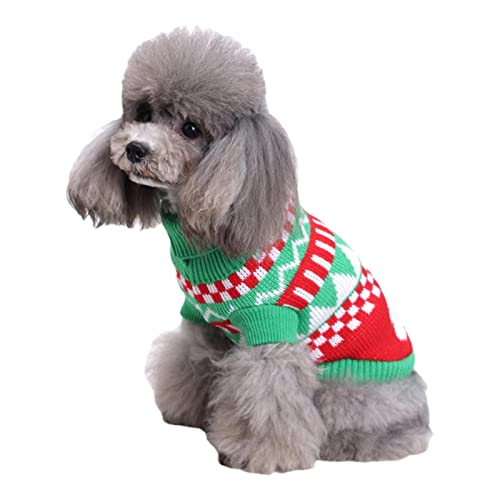 Weihnachten Haustier Kleidung - Weicher und bequemer Haustierpullover, leicht, warm, niedlich | Bequemer Hund Wintermantel Weihnachtskostüm für Besitzer von Povanjer