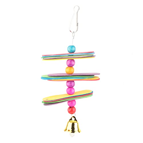 Pet Bird Paparot Bunte Perlen Glockenspielzeug kauen Swing Cage Accessoire Colored Toys flexibel platziert Werden von Povkufii