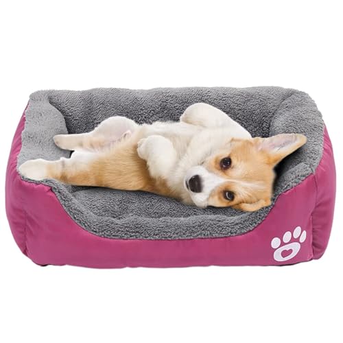 powerking Hundebett, wasserdichtes Haustier Mat Pad und Schlafkissen für Kitty Katze und kleine Hündchen, weich und waschbar （Rosa） von powerking