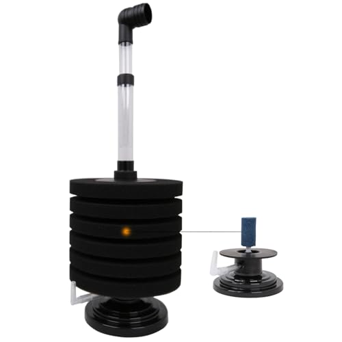 Powkoo Aquarium-Bio-Filterschwammfilter für Aquarium, Garnelen, Nano, Betta, Frittier, leiser luftbetriebener Schwammfilter mit Luftstein Powkoo Aquarium-Bio-Filterschwammfilter für Aquarium, Garnelen, Nano, Betta, Frittier, leiser luftbetriebener Schwammfilter mit Luftstein von Powkoo