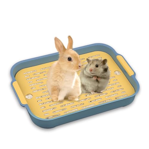 Tablett Hasentoilette, Kaninchen Toilette, Kaninchentoilette, Katzenklo Klein, Klo Ecke für Kleintier Hasen Meerschweinchen (Tiefseeblau-Klein) von Powmag
