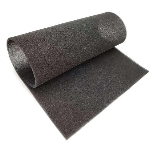 PpeiliL 1 Stück Aquarium-Filterschaumstoffplatte 1 m x 1 m – Schwarzes Bio-Schwammpolster for Aquarium, Teich und Computer-Staubfilter – Anpassbar(40PPI : 20mm Thick) von PpeiliL