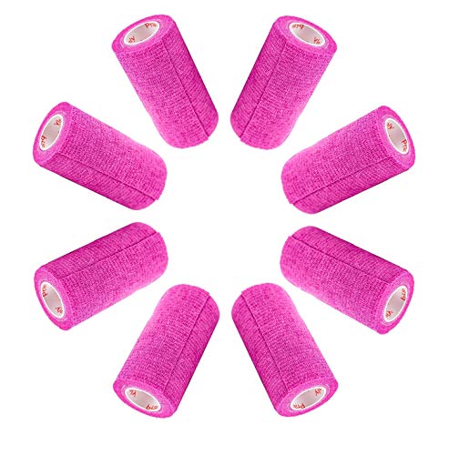 7,6 cm Vet Wrap Tape Bulk (Fuchsia) (6 Stück) selbstklebende Haftbandage für Hunde, Katzen, Haustiere, Pferde von Prairie Horse Supply