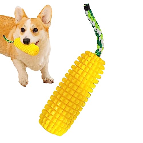 Hundespielzeug Mais - Zahnungskaumais für Aggressive Kauer - Wiederverwendbares interaktives Hundespielzeug, quietschendes Hundezahnbürstenspielzeug, multifunktionales von Pratvider