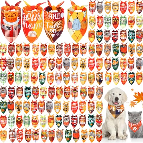Preboun Hundehalstücher für Hunde im Herbst, kariert, verstellbar, waschbar, Halstuch, Haustierkostüm, Zubehör, Pflegezubehör für kleine bis mittelgroße Katzen, 200 Stück Preboun Hundehalstücher für Hunde im Herbst, kariert, verstellbar, waschbar, Halstuch, Haustierkostüm, Zubehör, Pflegezubehör für kleine bis mittelgroße Katzen, 200 Stück von Preboun