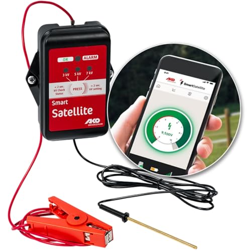 AKO Smart Satellite (Mobile Zaunüberwachung, Zaun- und Batterieprüfer, Tierzubehör, Zubehör Weidetiere, Tierzaun) 441144 von Premier 1 Supplies