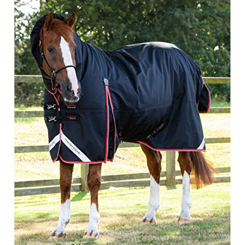 wasserdichte Outdoor-Decke für Pferde mit Halsabdeckung Premier Equine Buster Storm 400 g von Premier Equine