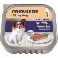 PREMIERE Best Meat Nassfutter Hund, Adult, Huhn mit Rind 16x100 g von Premiere