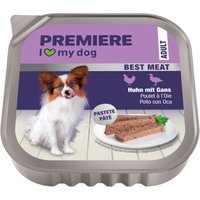 PREMIERE Best Meat Nassfutter Hund, Adult, Huhn und Gans 16x100 g von Premiere